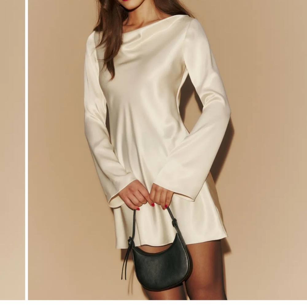 Reformation Almond Pike Satin Dress - Picture 5 of 5